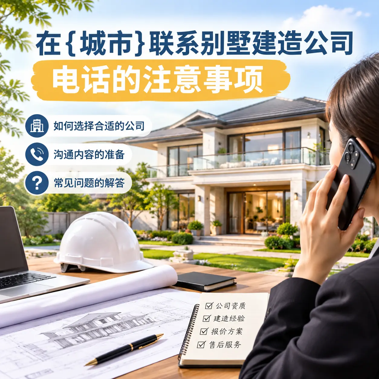 在浙江联系别墅建造公司电话的注意事项