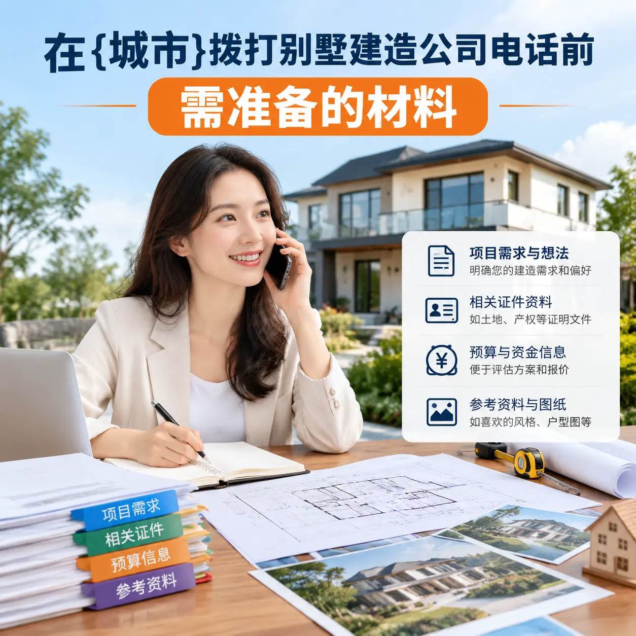 在浙江拨打别墅建造公司电话前需准备的材料