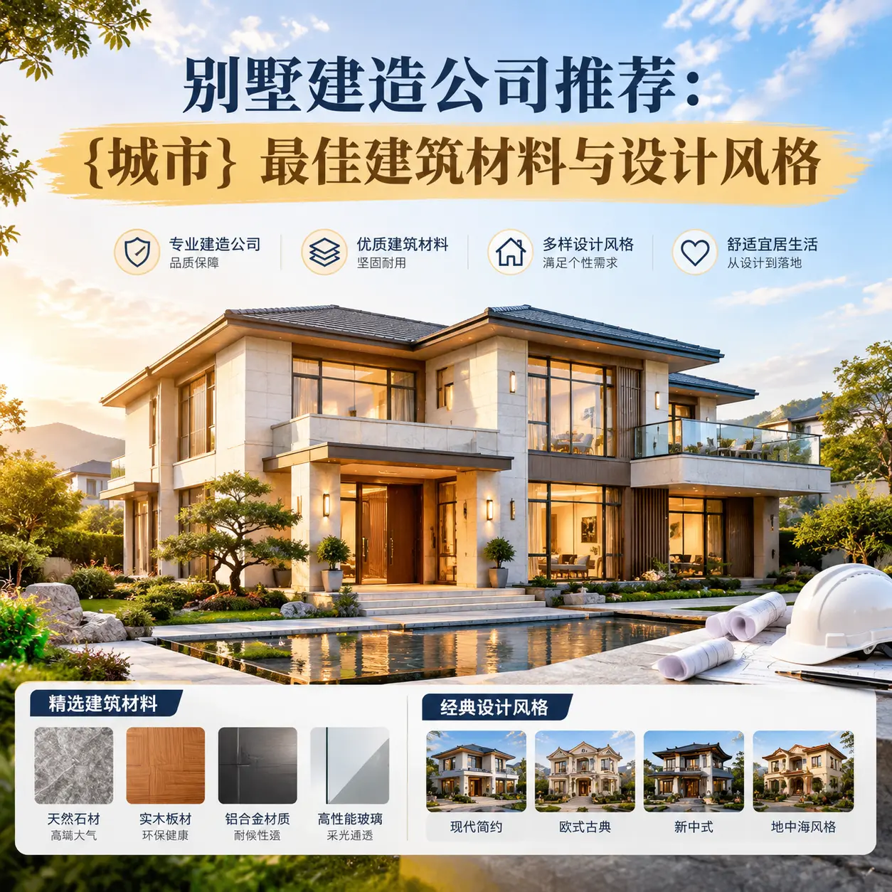 别墅建造公司推荐： 浙江 最佳建筑材料与设计风格