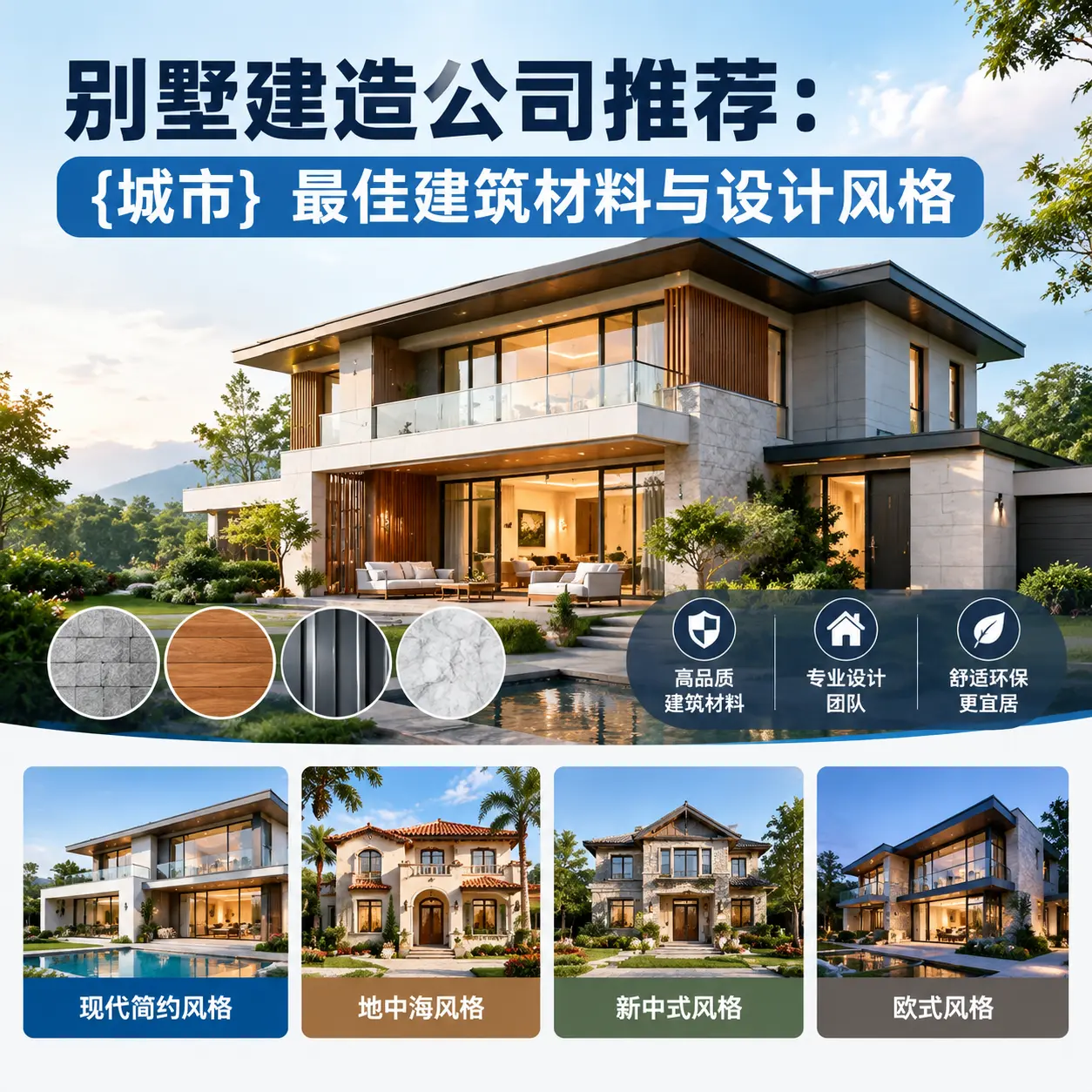 别墅建造公司推荐： 浙江 最佳建筑材料与设计风格
