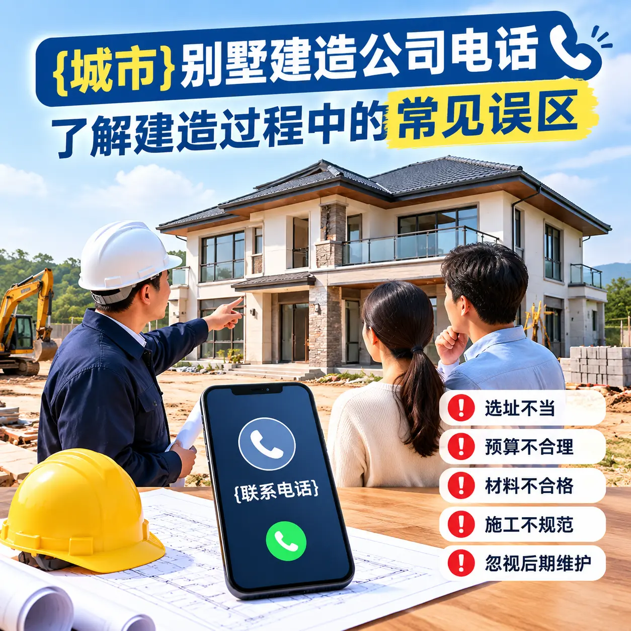 浙江别墅建造公司电话，了解建造过程中的常见误区