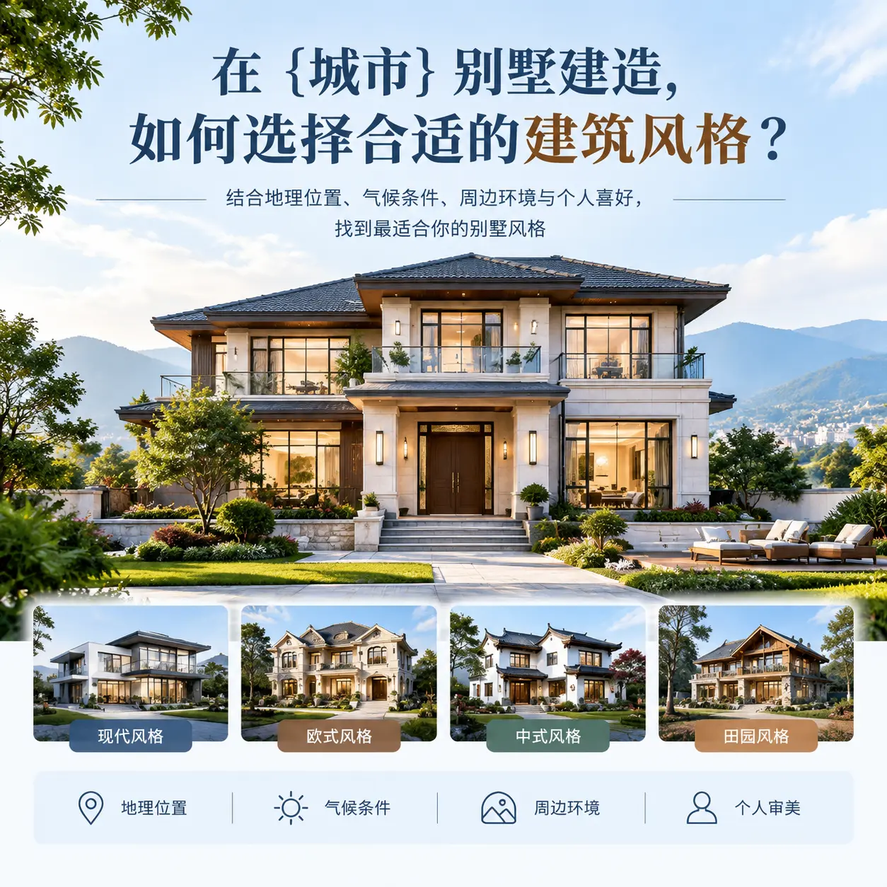 在 浙江 别墅建造，如何选择合适的建筑风格？